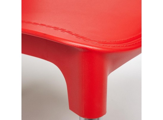 Стул GENIUS (mod 75) красный/ножки хром