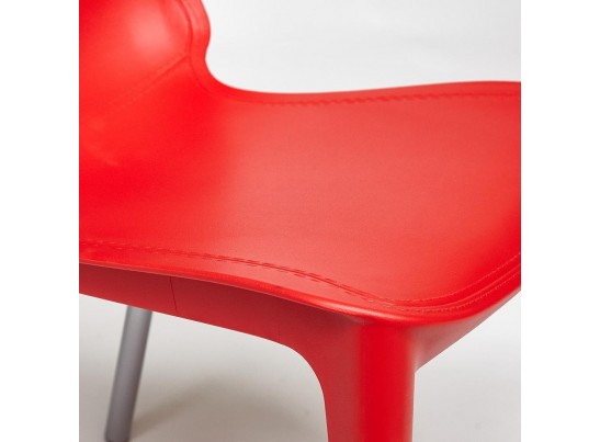Стул GENIUS (mod 75) красный/ножки хром