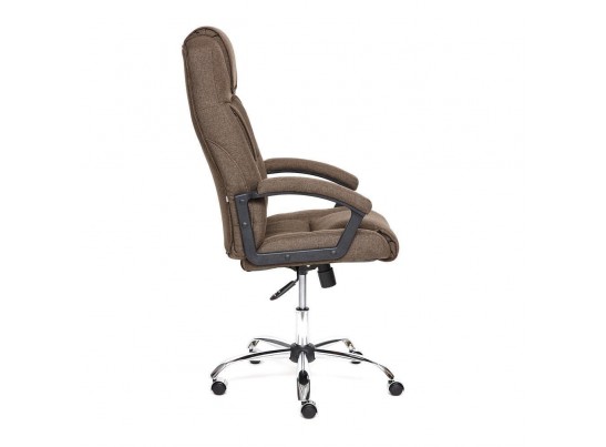 Кресло BERGAMO хром (ткань/коричневый) в Набережных Челнах