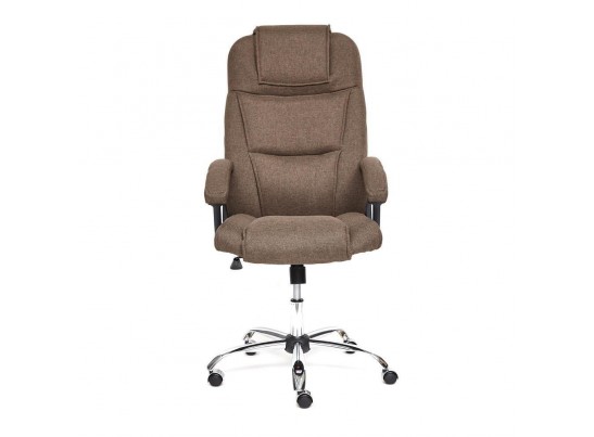 Кресло BERGAMO хром (ткань/коричневый) в Набережных Челнах