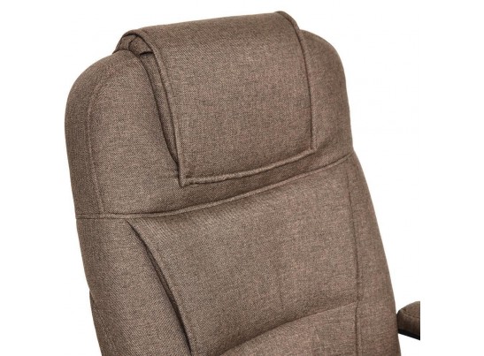 Кресло BERGAMO хром (ткань/коричневый) в Набережных Челнах