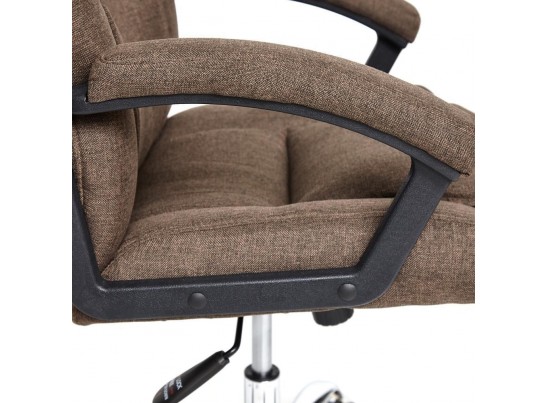 Кресло BERGAMO хром (ткань/коричневый) в Набережных Челнах