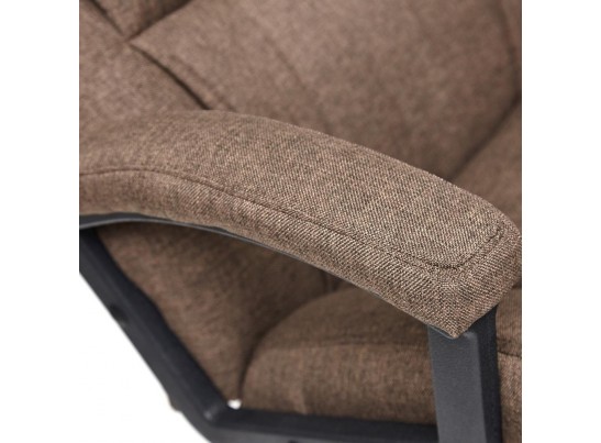 Кресло BERGAMO хром (ткань/коричневый) в Набережных Челнах