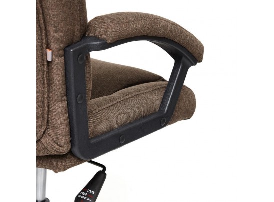 Кресло BERGAMO хром (ткань/коричневый) в Набережных Челнах