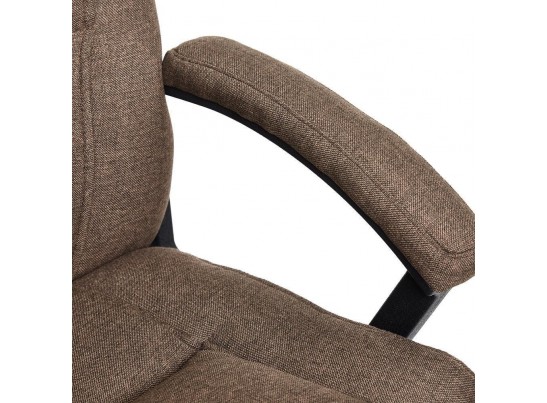 Кресло BERGAMO хром (ткань/коричневый) в Набережных Челнах