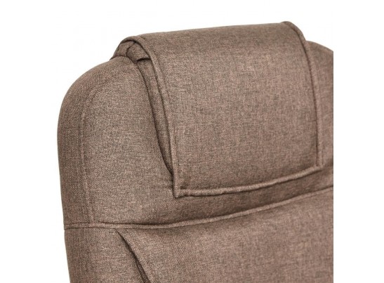 Кресло BERGAMO хром (ткань/коричневый) в Набережных Челнах