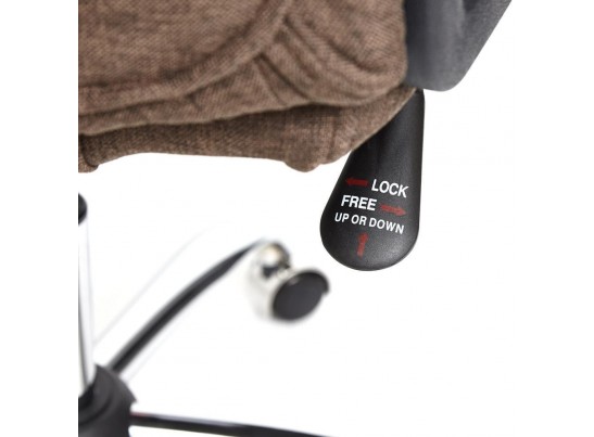 Кресло BERGAMO хром (ткань/коричневый) в Набережных Челнах