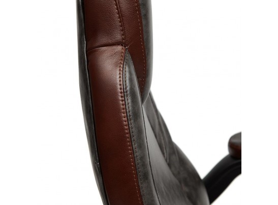 Кресло BAZUKA (кожзам/серый/коричневый) в Набережных Челнах