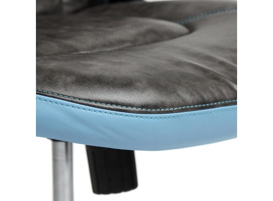 Кресло BAZUKA (кожзам/серый/голубой) в Набережных Челнах