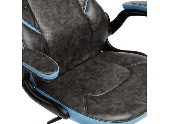 Кресло BAZUKA (кожзам/серый/голубой) в Набережных Челнах