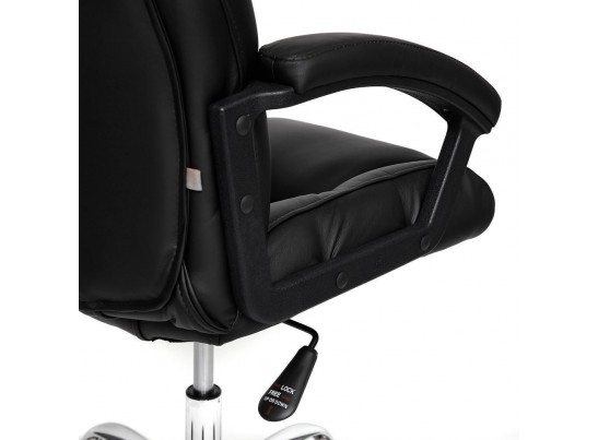 Кресло BERGAMO хром (кожзам/черный) в Набережных Челнах