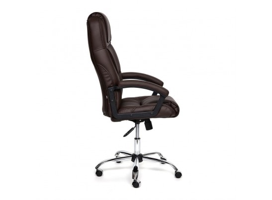 Кресло BERGAMO хром (кожзам/коричневый) в Набережных Челнах