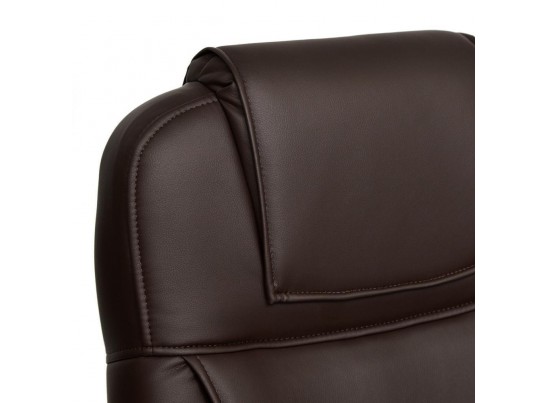 Кресло BERGAMO хром (кожзам/коричневый) в Набережных Челнах