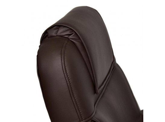 Кресло BERGAMO хром (кожзам/коричневый) в Набережных Челнах