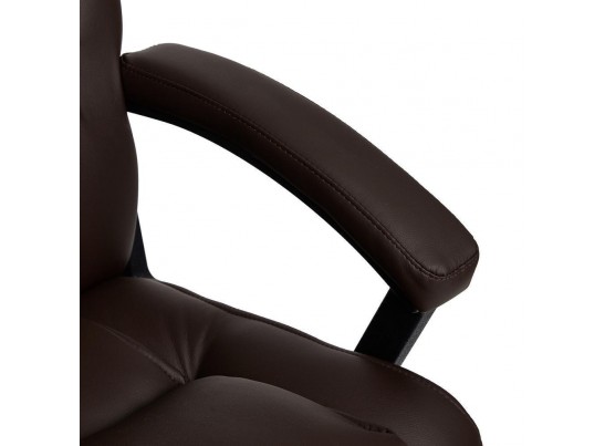 Кресло BERGAMO хром (кожзам/коричневый) в Набережных Челнах
