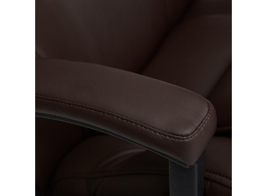 Кресло BERGAMO хром (кожзам/коричневый) в Набережных Челнах