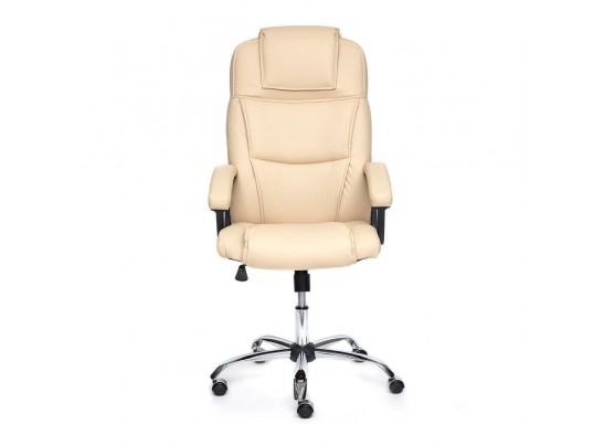 Кресло BERGAMO хром (кожзам/бежевый) в Набережных Челнах