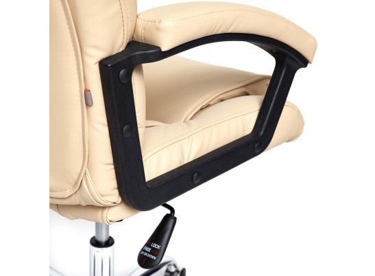 Кресло BERGAMO хром (кожзам/бежевый) в Набережных Челнах