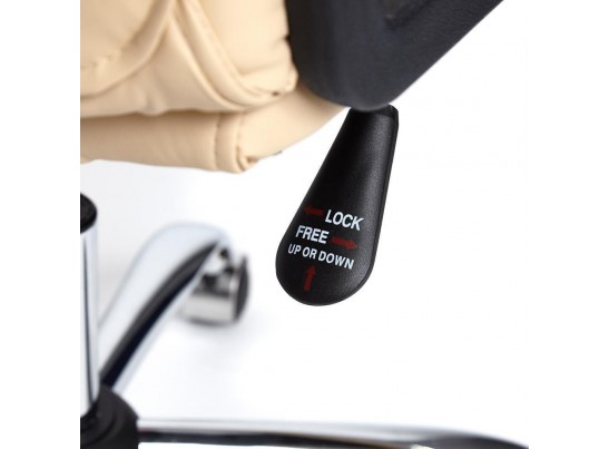 Кресло BERGAMO хром (кожзам/бежевый) в Набережных Челнах