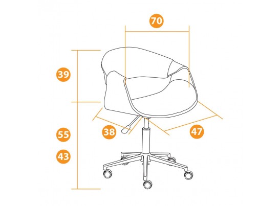 Кресло BEND (орех/кожзам/черный) в Набережных Челнах