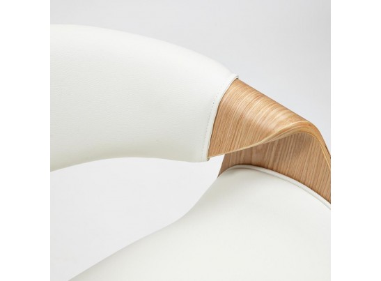 Кресло BEND (натуральный/кожзам/белый) в Набережных Челнах