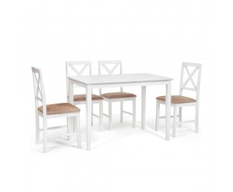 Обеденный комплект эконом Хадсон (стол + 4 стула)/ Hudson Dining Set