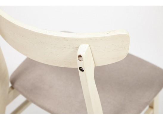 Стул с мягким сиденьем Rabat (дерево гевея/античный белый) в Набережных Челнах