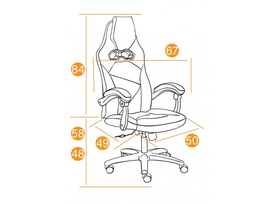 Кресло ARENA (флок/серый/черный) в Набережных Челнах