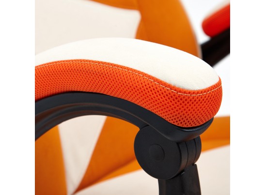 Кресло ARENA (флок/ткань/молочный/оранжевый) в Набережных Челнах