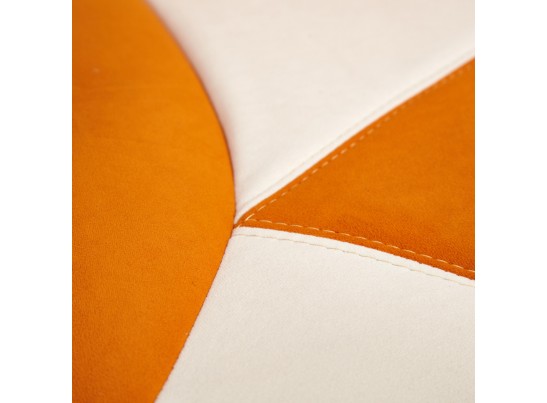 Кресло ARENA (флок/ткань/молочный/оранжевый) в Набережных Челнах