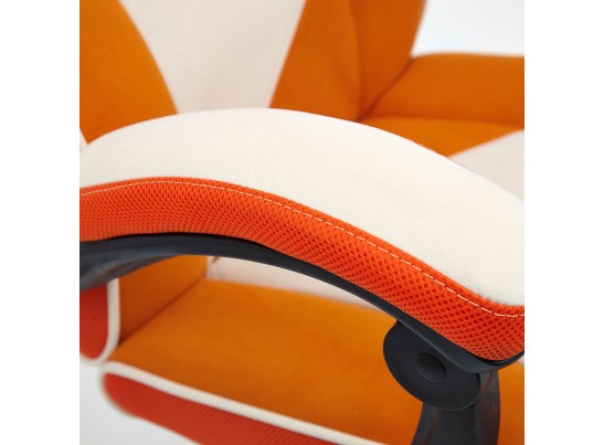 Кресло ARENA (флок/ткань/молочный/оранжевый) в Набережных Челнах