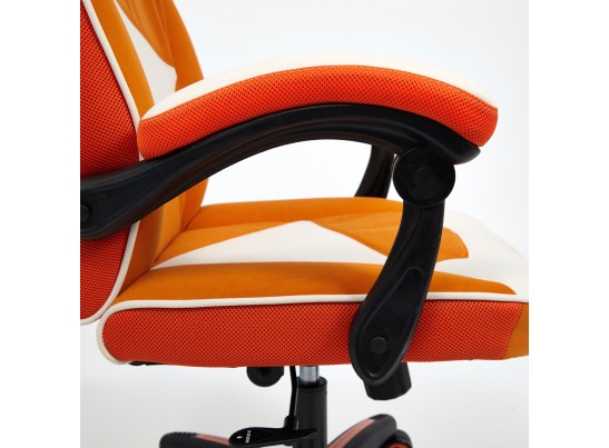 Кресло ARENA (флок/ткань/молочный/оранжевый) в Набережных Челнах