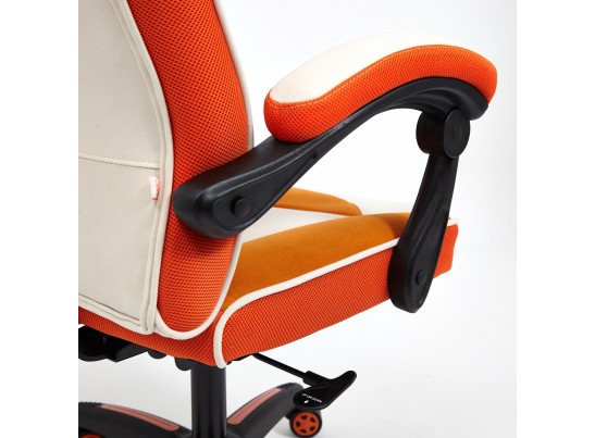 Кресло ARENA (флок/ткань/молочный/оранжевый) в Набережных Челнах