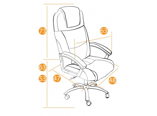 Кресло BERGAMO хром (флок/коричневый) в Набережных Челнах