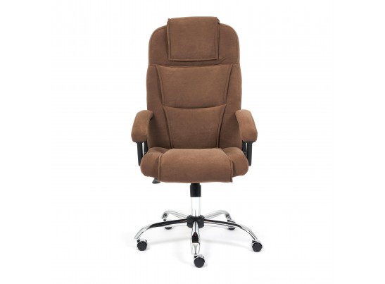 Кресло BERGAMO хром (флок/коричневый) в Набережных Челнах