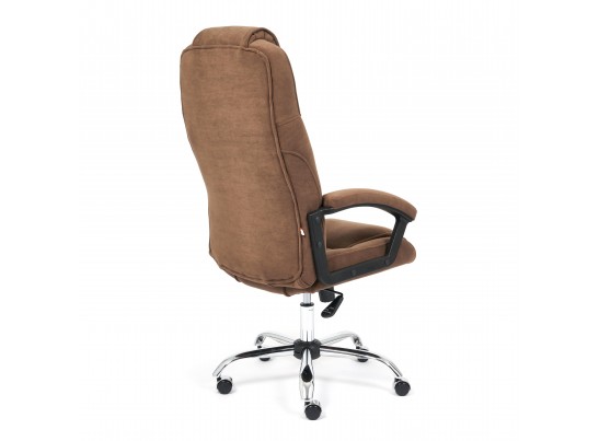 Кресло BERGAMO хром (флок/коричневый) в Набережных Челнах