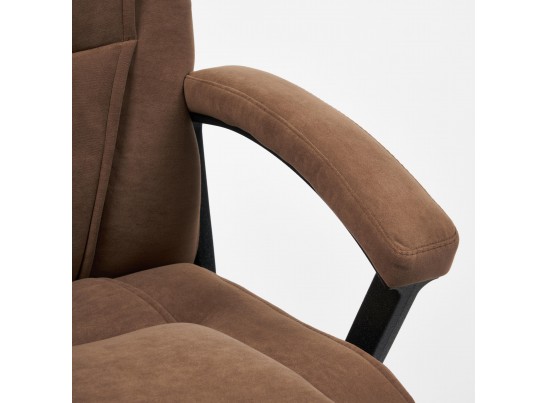 Кресло BERGAMO хром (флок/коричневый) в Набережных Челнах
