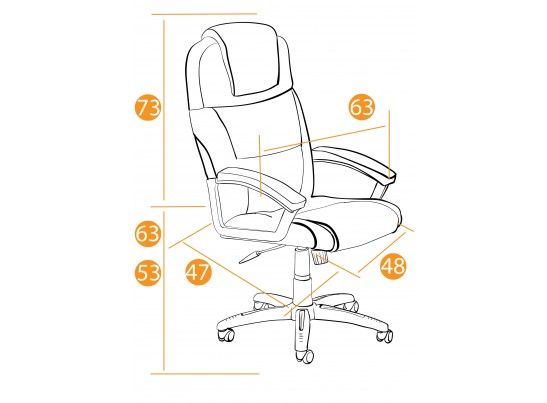 Кресло BERGAMO (флок коричневый) в Набережных Челнах