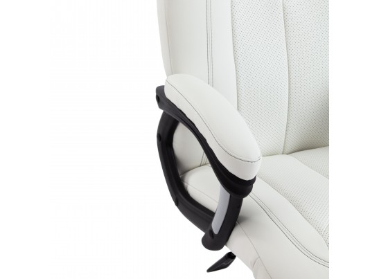 Кресло BOSS хром (кожзам/белый) в Набережных Челнах