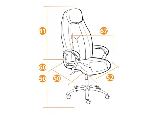 Кресло BOSS хром (кожзам/белый) в Набережных Челнах