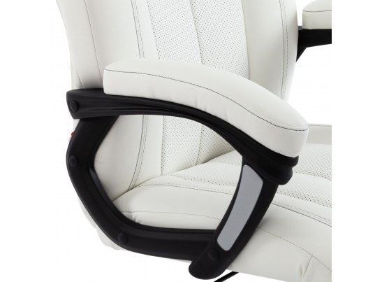 Кресло BOSS хром (кожзам/белый) в Набережных Челнах