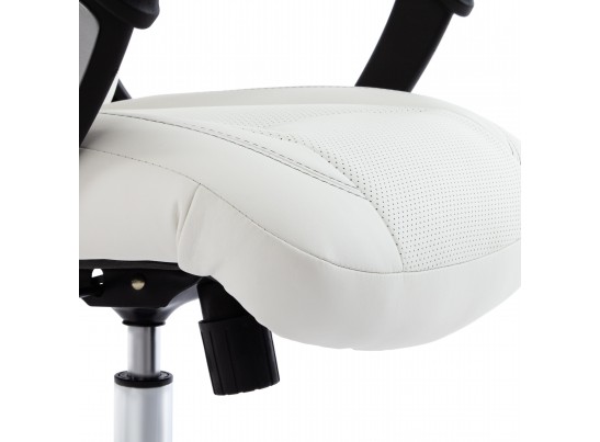 Кресло BOSS хром (кожзам/белый) в Набережных Челнах