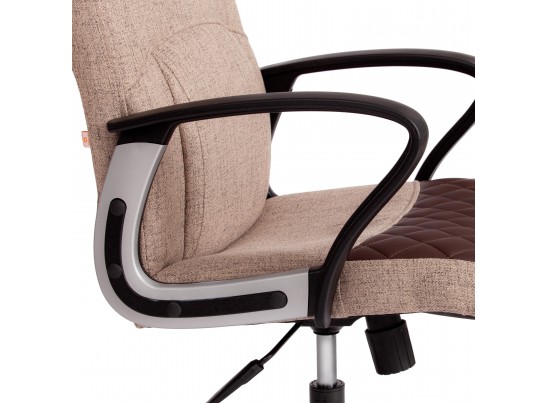 Кресло ADVANCE (ткань/кожзам/светло-коричневый/коричневый) в Набережных Челнах