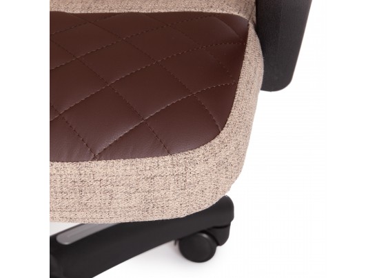 Кресло ADVANCE (ткань/кожзам/светло-коричневый/коричневый) в Набережных Челнах