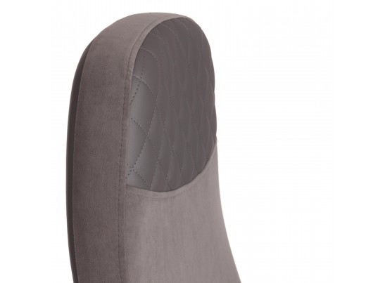 Кресло ADVANCE (флок/кожзам/серый/металлик) в Набережных Челнах