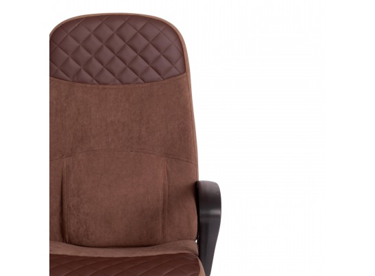Кресло ADVANCE (флок/кожзам/коричневый) в Набережных Челнах
