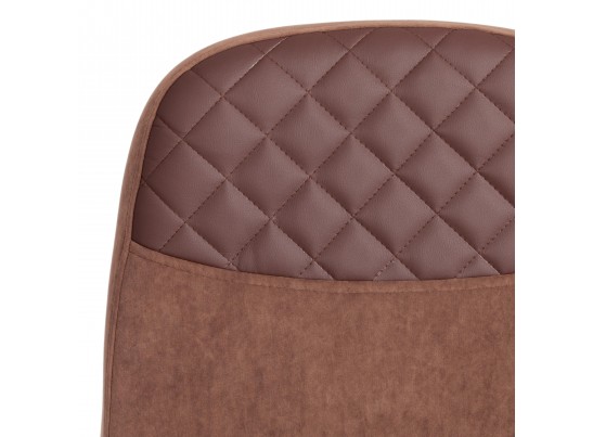 Кресло ADVANCE (флок/кожзам/коричневый) в Набережных Челнах