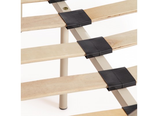 Кровать двуспальная CANZONA 160 Белый (butter white) Wood slat base