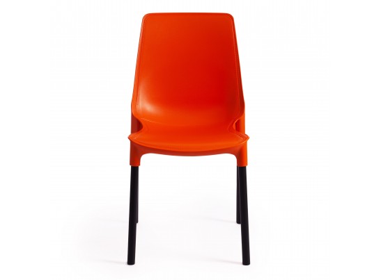 Стул GENIUS (mod 75) оранжевый/черные ножки