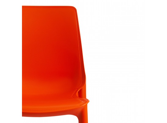 Стул GENIUS (mod 75) оранжевый/черные ножки